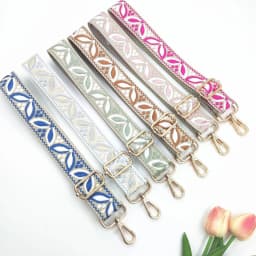 1 Piece 1.50inch Wide Adjustable Handbag Purse Strap Replacement Crossbody Shoulder Strap Magnolia Pattern Jacquarded Strap