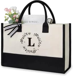 Canvas Tote Bag Letter Birthday Wedding Gift Personalized Boutique Business Logo Fashion Big Capacity Shopping Bag Bolsos 2025