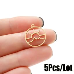 Sun Moon And Star Charm Bracelet Kit Making Supplies Diy Stainless Steel Necklace Pendant Jewelry Creation Trinket Decoration