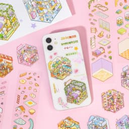 13 Sheets/Book Mini Cute Micro Landscape Stickers for DIY Scrapbooking Phone Case Decoration Student Reward Arts and Crafts