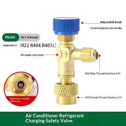 HS R410a R22 Air Conditioning Safety Valve Adapter Professional Refrigeration Tool for AC Technicians