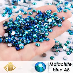 SS6-SS30 Non Hotfix Rhinestones FlatBack Crystal Glass Blue Color Set Glue On Rhinestone For Nail Phone Art Clothes Decoration