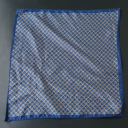32cm Fashion Mens Oversized Polka Dot Pocket Square Elegant Silky Floral Navy Blue Handkerchief Wedding Tuxedo Accessories Hanky