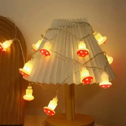 20LEDs Mushroom LED Fairy Lights USB/Battery Powered String Lights Decorative Lamp for Home Bedroom Party Wedding Indoor Decor