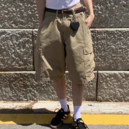 Retro American Khaki Cargo Shorts Women's Spring New Medium Pants Multi-pocket Five-point Pants