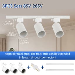GU10 LED Track Light Full Sets Ceiling Lighting Indoor Kitchen Lamp LED Spotlight for Living Room Store Decor Ceiling Spot Light