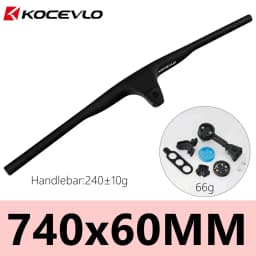 KOCEVLO MTB CARBON Handlebar Negative 17° 50-90MM For Efficient Integrated Handlebar For MTB (XC, Marathon)  740MM