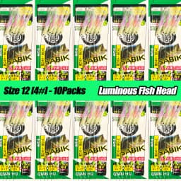 5/10pcs Sabiki Rigs, Glow Fish Head, Fishing Lures Bait Rigs, Sea Fishing Rigs Hooks, Mackerel Rigs for Freshwater Saltwater