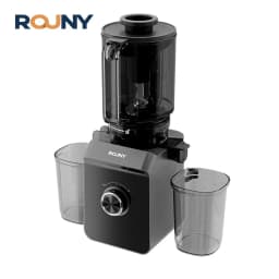ROUNY Cold Press Extractor with Filter-Free, Easy Clean Electric Fruit Slow Juicer Machine with 130mm Large Feed Caliber, Black