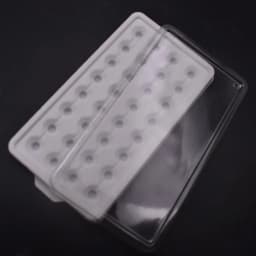 10-12mm Loose Diamond Storage Box 32 Positions Pearl Jewelry Organizer Package Box White Beads Stone Gem Display Cover Box Tray