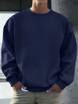 Solid Soft Pullovers Street Autumn Comfy Fleece Hoodies Office Jogging Loose Sweatshirts Casual Basics Daily Streetwear Of Men