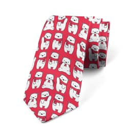 New 8CM Cartoon Bear Print Tie Men Slim Casual Party Formal Dating Personality Necktie Fashion Trend Elegant Collocation Gravata