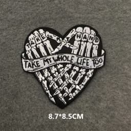 Feeling Good Embroidery Patch for Clothing Punk Iron on Patches Appliques DIY Sewing Clothes Jacket Jeans Home Decoration
