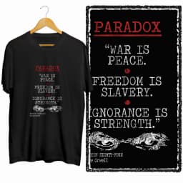 Coolmind U0014-T2 1984 Graphic Print Men T Shirt O-Neck Loose Tshirt Men 100% Cotton Tee Shirts