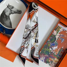 POBING 2025 New Style Binding Handle Hairband Silk Scarf 100% Mulberry Silk Amazon Celebration Twill Silk 5*86CM