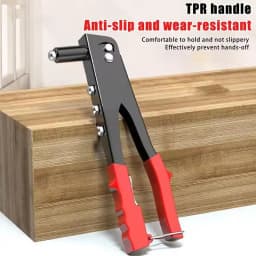 1Pc Heavy Duty Riveter Set Rivet Gun And 50Pcs Blind Rivets Assortment Kit Hand Tools Nut Rivet Tool For Craft And Home Repair