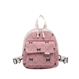 Mini Backpack Sweet Bowknot Printed Shoulder Bag Travel Cosmetic Storage Bag Korean Ins Student Bookbags Casual Rucksack