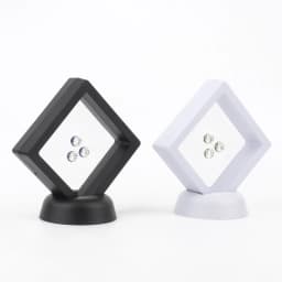 3D Floating Picture Frame Shadow Box Jewelry Display Stand Ring Pendant Holder Protect Jewellery Stone Presentation Case