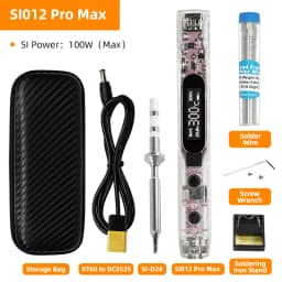 SEQURE SI012 Pro Max English-Russian Bilingual Professional Soldering Iron Pen Set with LED Light for T12|TS|SI Tip