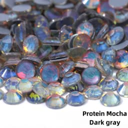 ss6-ss30Glitter Crystal Mocha Opal Non Hotfix Rhinestones Flatback Strass стразы Nails Crystals Diamond For Nail Art Nail Charms