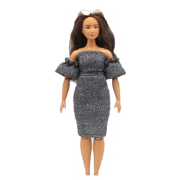 New 30cm 1/6 Doll elegant puff sleeves top Dress set Daily Wear Accessories Clothes for Barbies doll
