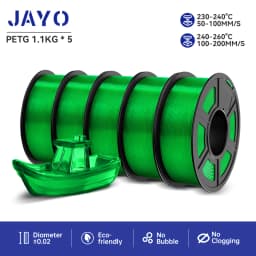 JAYO PETG 3D Printer Filament PETG Jayo Filament No Bubbles No Drawing Smooth Multiple Colors 3D Printer Accessories 1.1kg/Roll