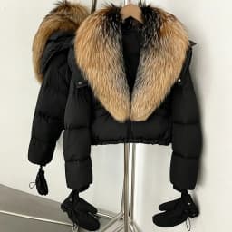 OFTBUY New Short Outerwear Hood Duck Down Luxury Real Fur Down Jacket with Removable Gloves Women Puffer Coat with Real Fox Fur