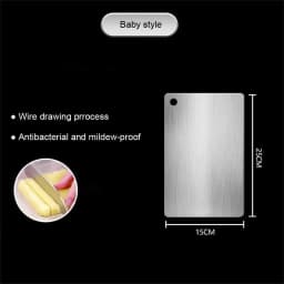 Cutting Boards for Kitchen Stainless Board 304 Steel Thickened Double Sided Food Grade Portable Fruit Meat Chopping
