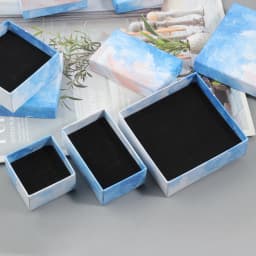 1Pcs Ink Cloud/Marble/Internet Celebrity Paper Box Kraft Paper Handbag Charm Bracelet Necklace Pendant Jewelry Display Gift Box