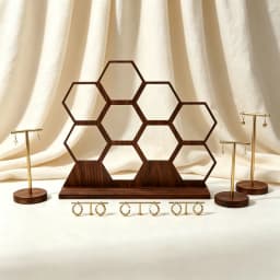 Jewelry Display Rack Walnut Earrings Necklace Rack High-end Combination Jewelry Store Display Photography Props
