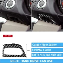 For BMW E81 E82 E87 E88 1 Series Interior Accessories 2008-2013 Gear Shift Knob Dashboard AC Outlet Carbon Fiber Cover Stickers