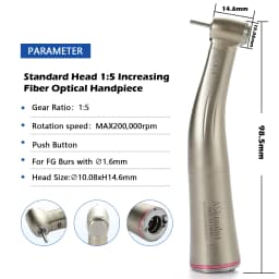 Dental Electronic LED Brushless Electric Micro Motor/1:5 Increasing Contra Angle Standard/Mini Head Handpiece