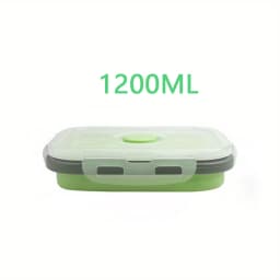 1/4PCS Folding Silicone Lunch Box Kitchen Refrigerator Preservation Box Eco-Friendly Picnic Storage Box Stackable Space Save