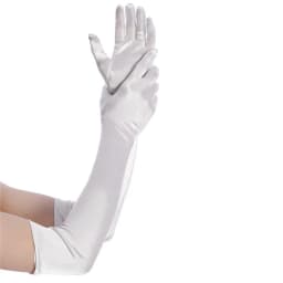 12 Color Longer Micro-reflective Satin Spandex Sunscreen Wedding Photo Party Bright Gloves Lady Aristocrat Graduation Mitten NV3