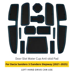 For Dacia Sandero 3/Sandero Stepway III 2021 2022 2023 2024 2025 2026 Car Door Groove Mat Anti-Slip Door Slot Pad Accessories