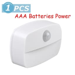 Mini LED Night Lamp Motion Sensor Light Indoor AAA Battery Powered Bedroom Wall Staircase Closet Aisle Body Induction Lamp