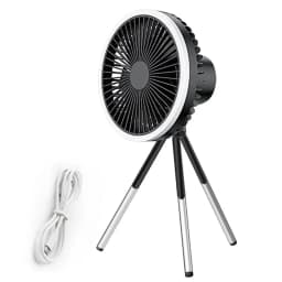 Portable LED Light Tripod Stand Desktop Fan Camping Fan USB Rechargeable Multi-functional Fan In/Outdoor Camping Ceiling Fan
