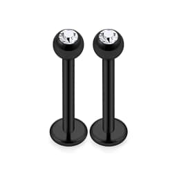 1-16pcs 16G Stainless Steel Lip Rings Studs Medusa Labret Monroe Tragus Helix Cartilage Forward Earrings Piercing Jewelry Black