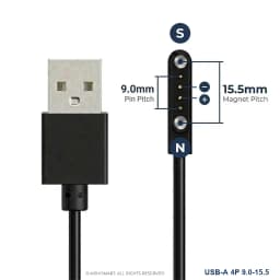 Smart Watch Magnetic Charging Cable USB Charger 2Pin 4Pin 5Pin Power Line For Smartwatch Earphone Glasses Juicer Beauty Devices