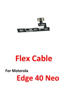 Phone Power Volume Button For Motorola Moto Edge 40 Neo New On Off Up Down Key Internal Flex Cable Repair Parts Black Blue Green