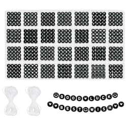 Beadsky Alphabet Bead, 840/1400PCS bracelet making kit 28 styles of DIY beaded bracelet kit Alphabet bead craft