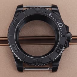 PVD Black NH35 40mm Men's Watch Case Sapphire For SUB Seiko NH35 NH36 NH38 NH34 Miyota 8215 ETA 2824 Movement Yacht-Master 20ATM
