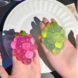 Sensory Fidget Toy Stress Relief Squeeze Toy Slow Rebound Squishy Grape Simulated Fruit Cozy Handmade Gift for Anxiety and Focus