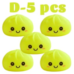 2026 New Luminous Colored Steamed Dumpling Squishy Toy, Soft Silicone Decompression LED Night Light, Glowing Squeeze Lamp for An