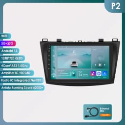 8G 128G Android 13 Car Radio For Mazda 3 2010-2013 Carplay 4G Car Multimedia GPS Intelligent Screen 2din autoradio Headunit 7862