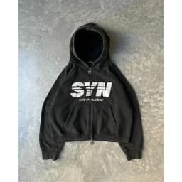 Gothic Wing Graphic Print Black Zip Up Hoodie Vintage Grunge Cross Pattern Oversized Soft Streetwear Y2K Punk for Men Daily Wear