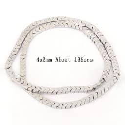 Natural Silver Color Hematite Stone Cylinder Irregular Loose Round Beads For DIY Jewelry Making Bracelet Earring Accessories