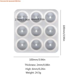3D Hollow Round Silicone Molds Epoxy Resin Casting Mold DIY Craft Imitation Jade Pendant Mold Handmade Jewelry Tool