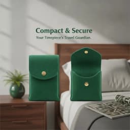 Compact Velvet Watch Storage Bag Soft Anti-scratch Lining Snap Closure for Daily Use Short Trip