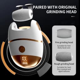 USB Charging, Digital Display, Portable and Easy to Use, Rechargeable Thick Leather Polishing Foot Polisher